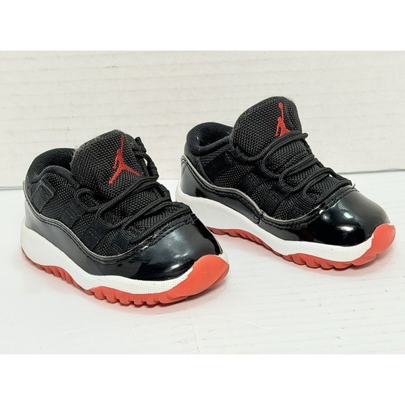Nike Air Jordan 11 Retro Low TD Bred Toddler Sneakers Black Red Size 5C
